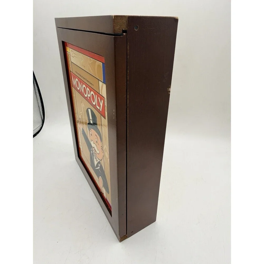 MONOPOLY Vintage Game Collection Wooden Bookshelf Board Hasbro 42749 : COMPLETE